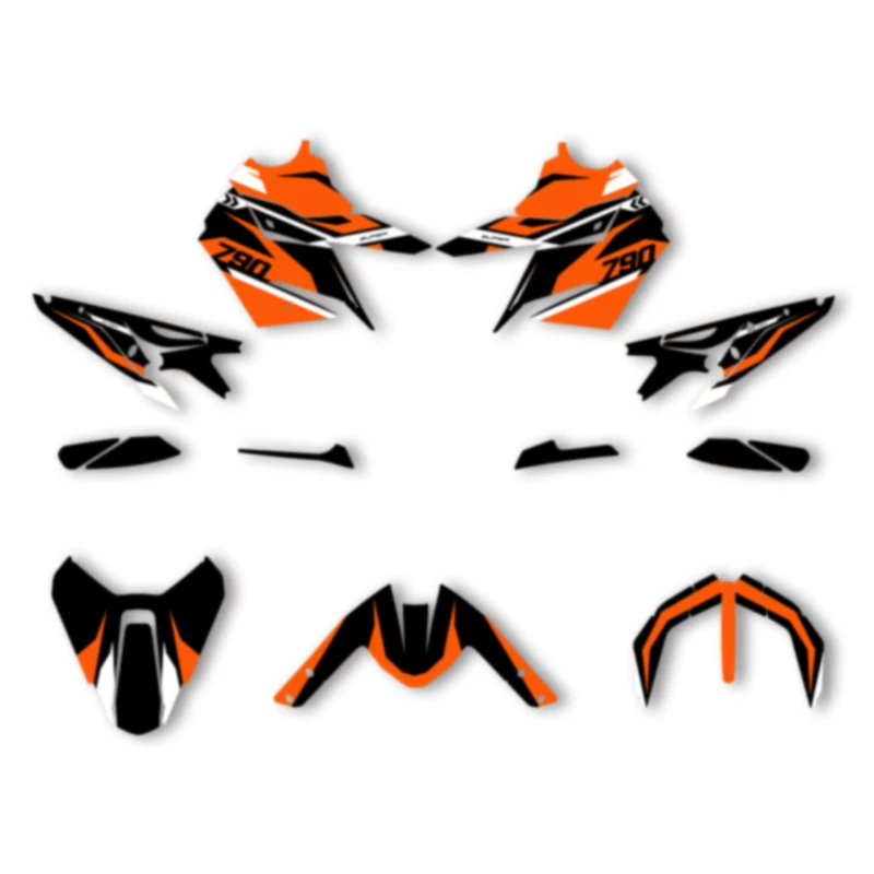 

DSMTECH Motorcycle Graphics For KTM 2018 2019 2020 2021 DUKE 18-21 DUKE 790 890 Decal Stickers Kits 003