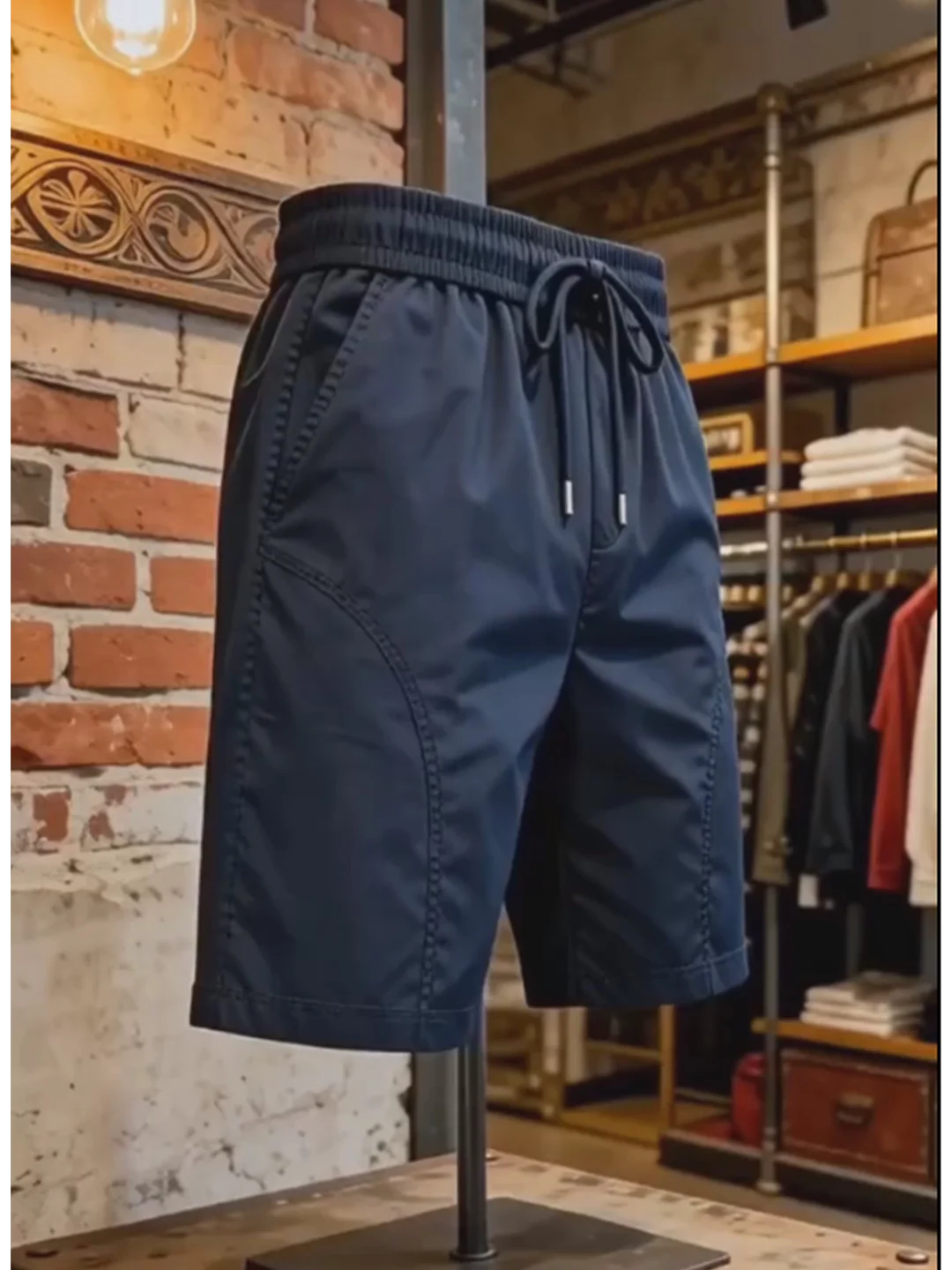 Lightweight Ice Silk Shorts Quick Dry Casual Men's American Style Outdoor Wear Cool Feeling Beach Five-Point Pants Thin Model