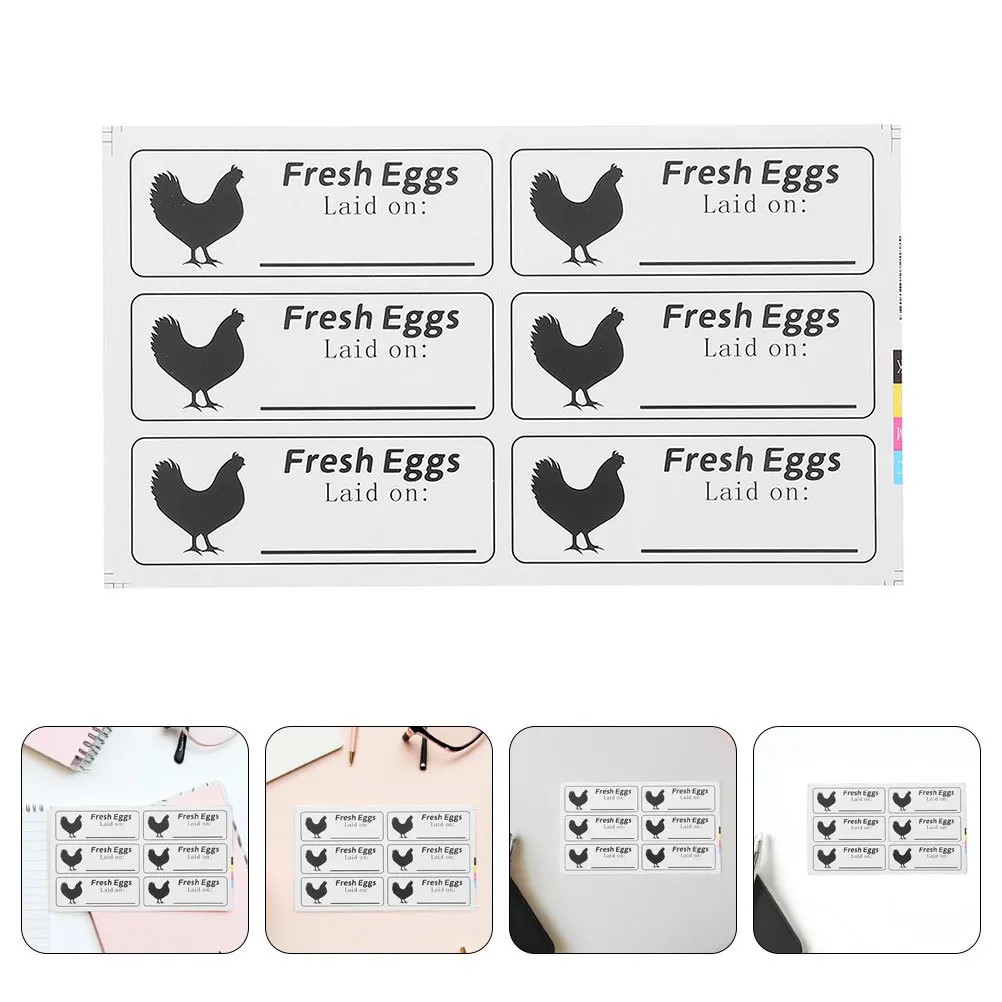 

Fresh Eggs Writable Carton Labels 100 Sheets Self-Adhesive Stickers for Farm Market Easy to Apply Farm Eggs Stickers