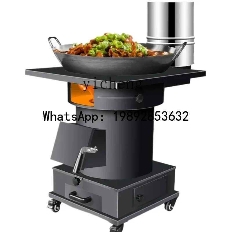 Estufa de alta gama A1, calefacción rural de doble uso, mesa de olla grande gruesa móvil para interiores