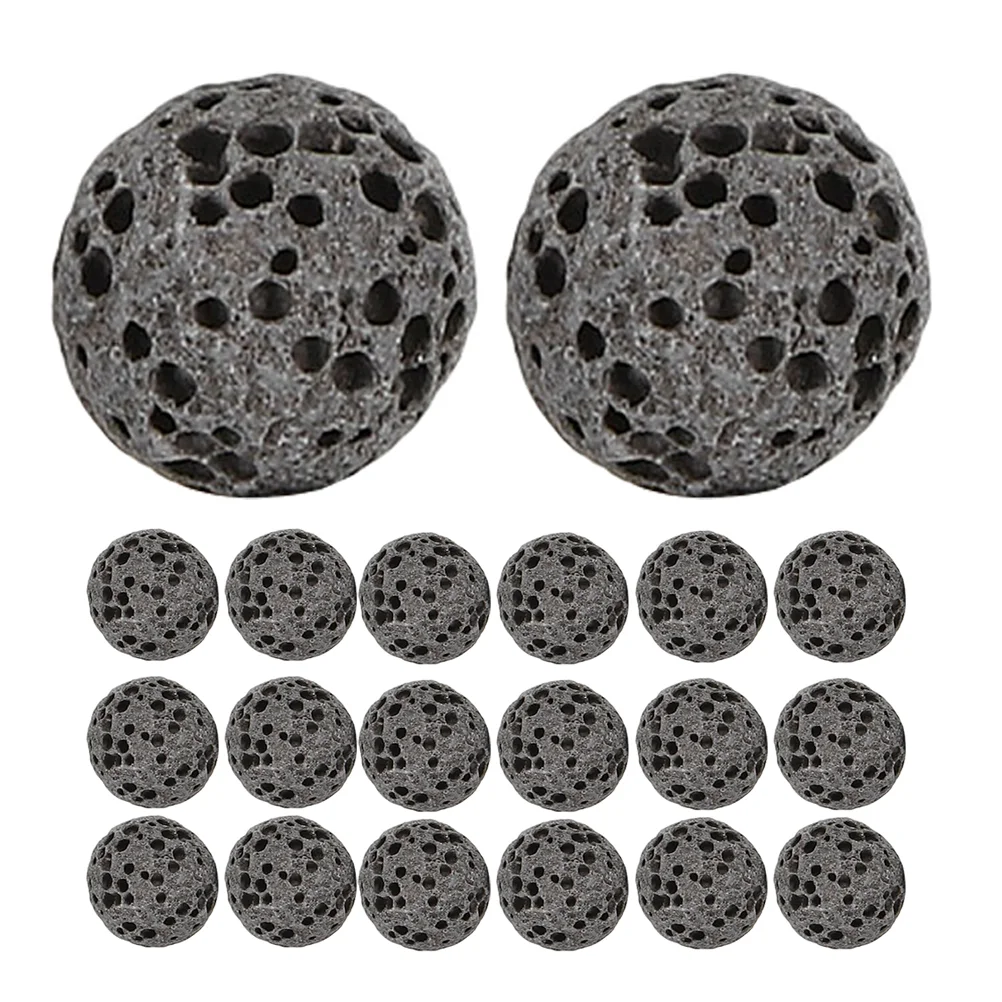 33 Pcs Perfume Diffuser Stone Fragrance Volcanic Rocks Essential Oil Beads Round Loose Car Ornament Decoration