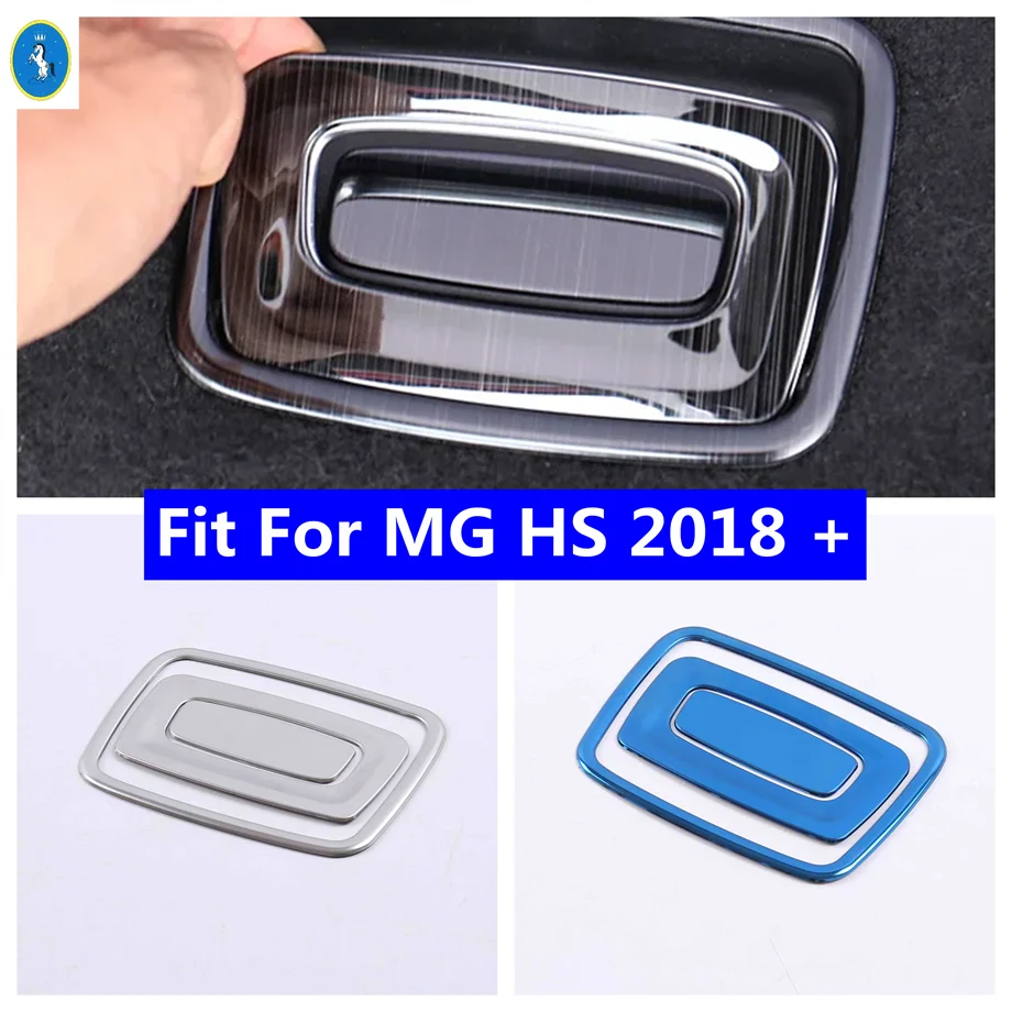 

Black Brushed / Silver / Blue Rear Trunk Switch Button Frame Cover Sticker Trim Interior For MG HS 2018 - 2022 Car Accessories