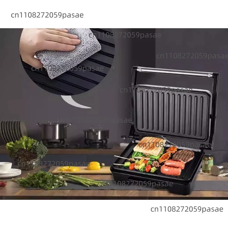 BBQ machine 110V223 US standard electric row breakfast machine three barbecue sausage burger bread Meiji