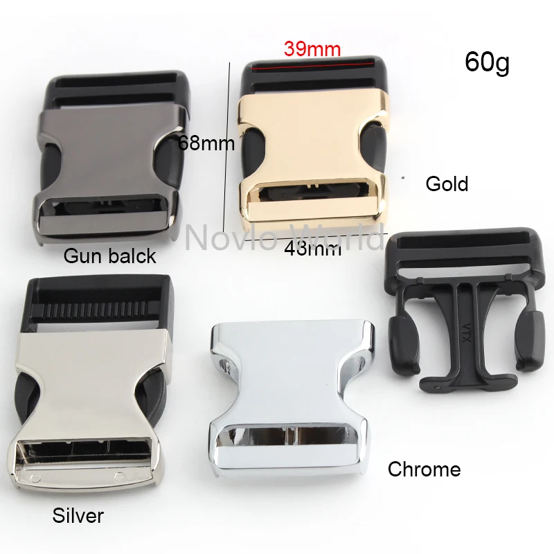 20-100pcs 4 Colors 68*39mm Metal Backpack Strap Buckle Side Release Buckle For Bag Backpack Strap Belt Webbing Leather Craft DIY