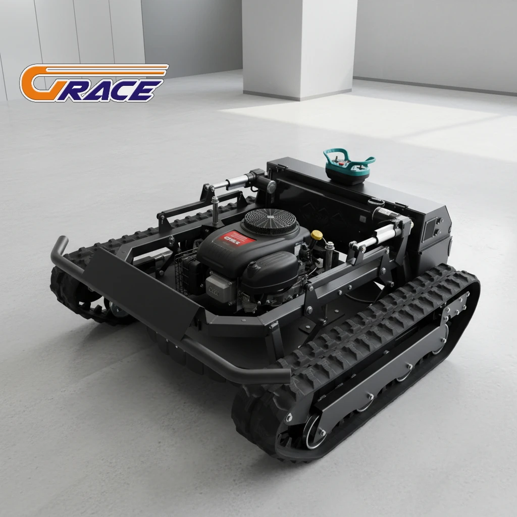 

Wireless Remote Tracked Mower Anti-slip Grass Cutter for Orchard Slope