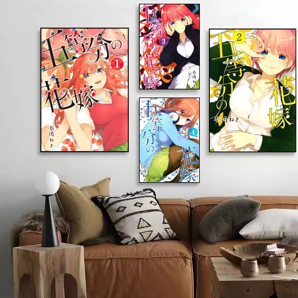 Manga The Q-Quintessential Q-Quintuplets Anime Posters High Quality Self-adhesive Wall Art Decorations Color Prints Sticky