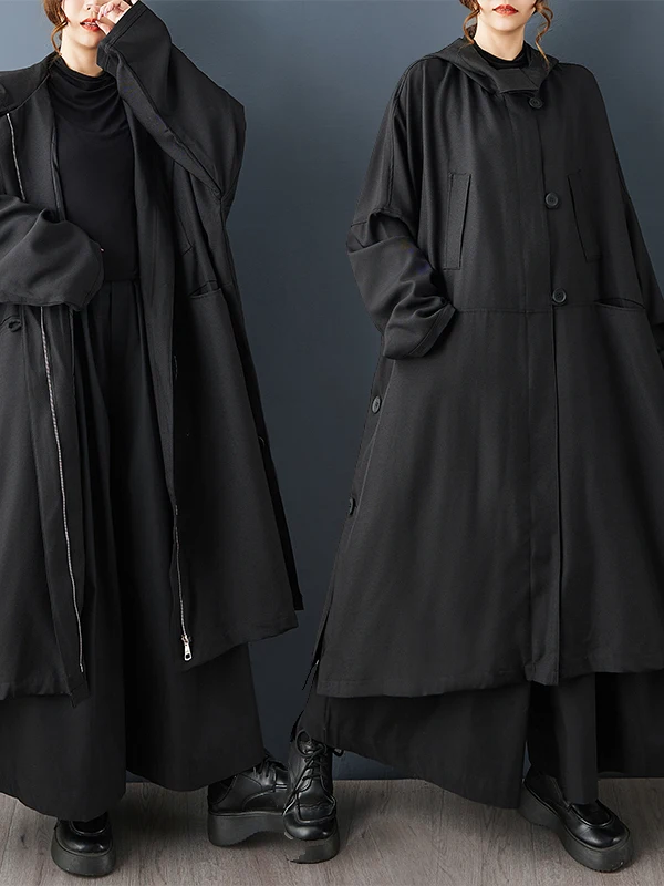 Solto longo favorável outono novo sle k aosphere rua sle casaco corta-vento feminino ele casaco outerwear