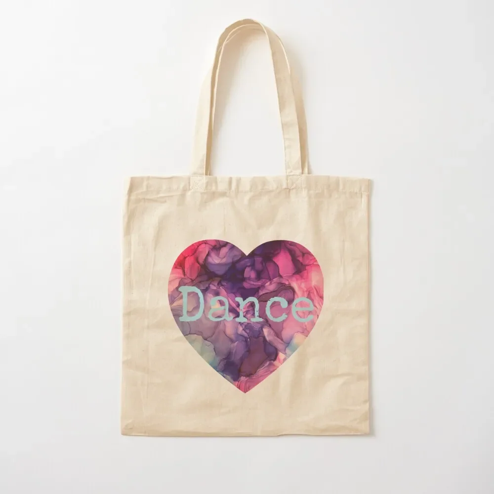 

Love Dance purple pink and blue alcohol Ink abstract heart Tote Bag Shopping bags Canvas Tote Bag