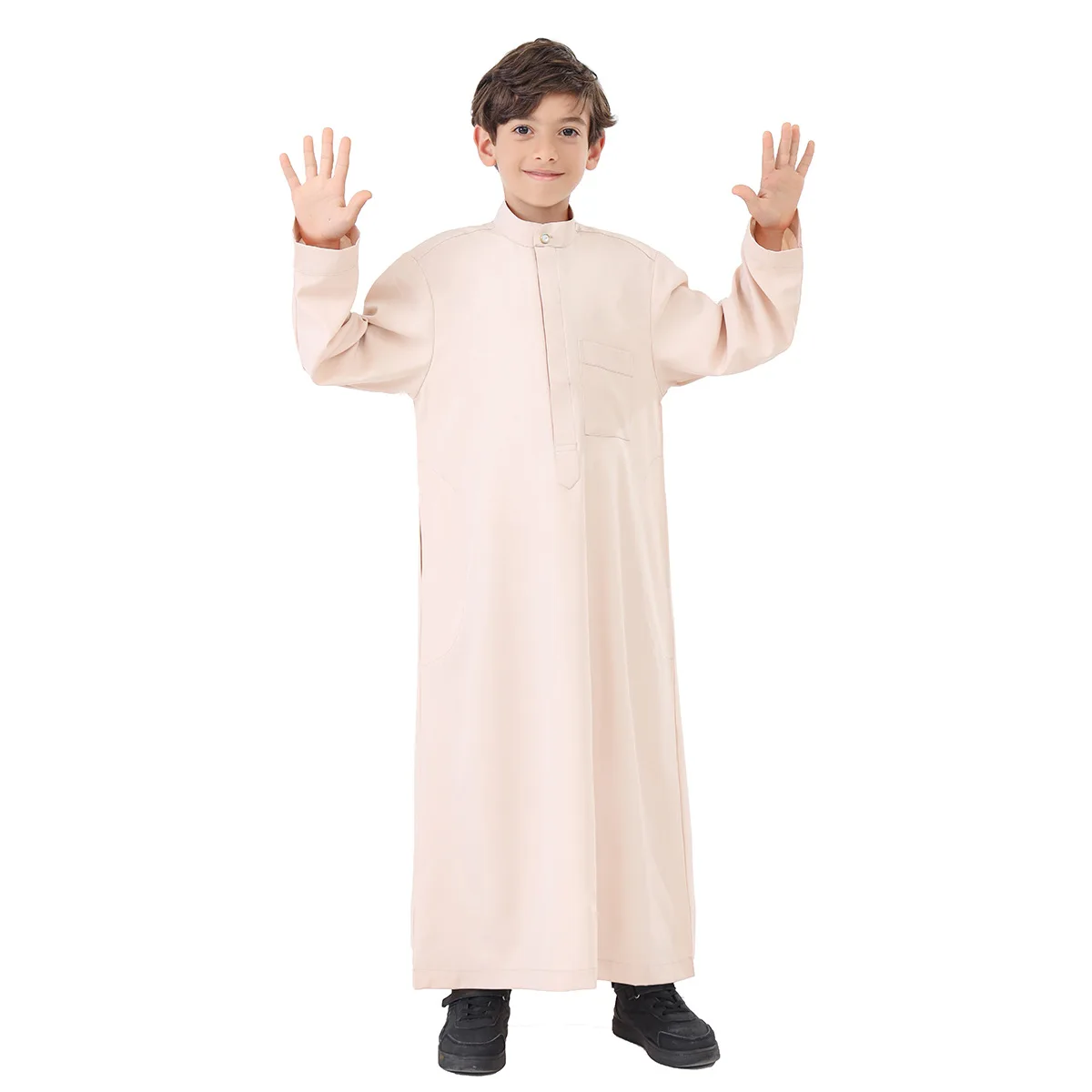 Eid Boys Muslim Clothing Saudi Arab Robe Kids Abaya Kaftan Prayer Islam Clothing Child Abaya Dress Ramadan Jubba Thobe Djellaba