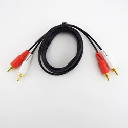 RCA Cable Sound Plug 2Male to 2Male Connector Dual Stereo Audio Extension Cable AV for DVD TV CD Sound Amplifier RCA Adapter D6