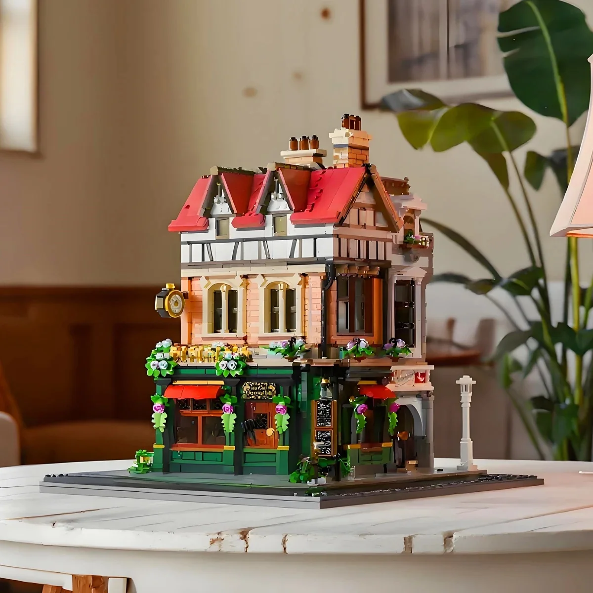 

New creative British streetscape architecture Tudor corner model building blocks toy bricks puzzle toys gifts men and women holi