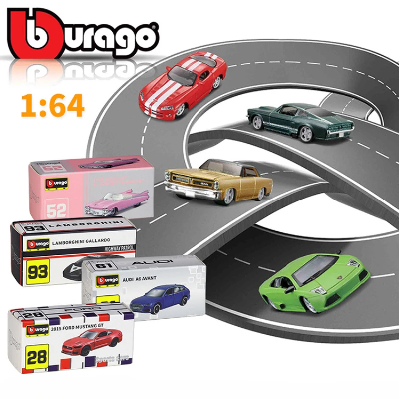 Bburago-coches de aleación en miniatura para niños, réplica de vehículo fundido a presión, colección de coches, regalo, 1/64