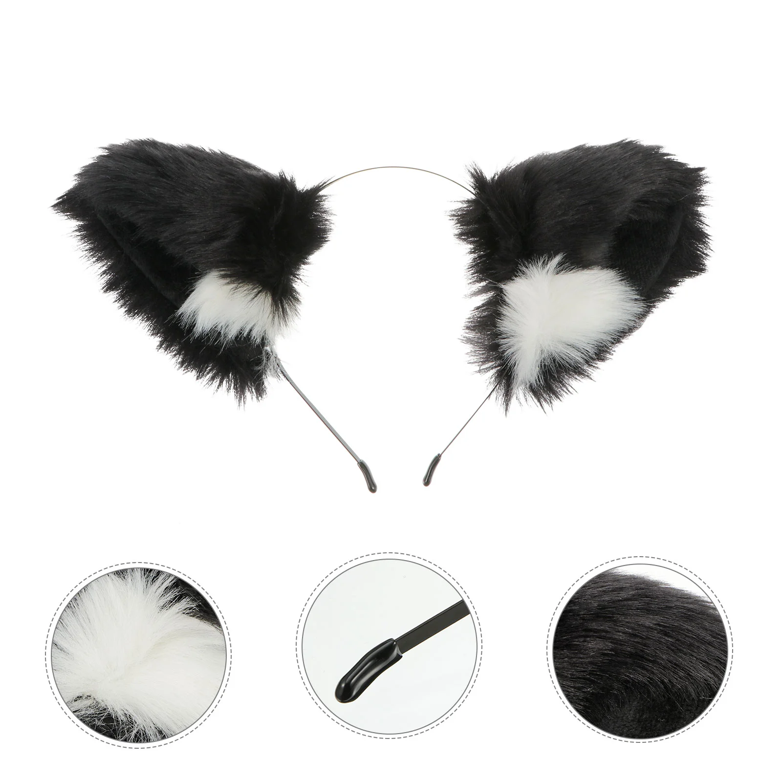 

Plush Ear Hairband 3D Cat Ears Headwear for Dance Party Festivals Stylish Accessory Comfortable Easy