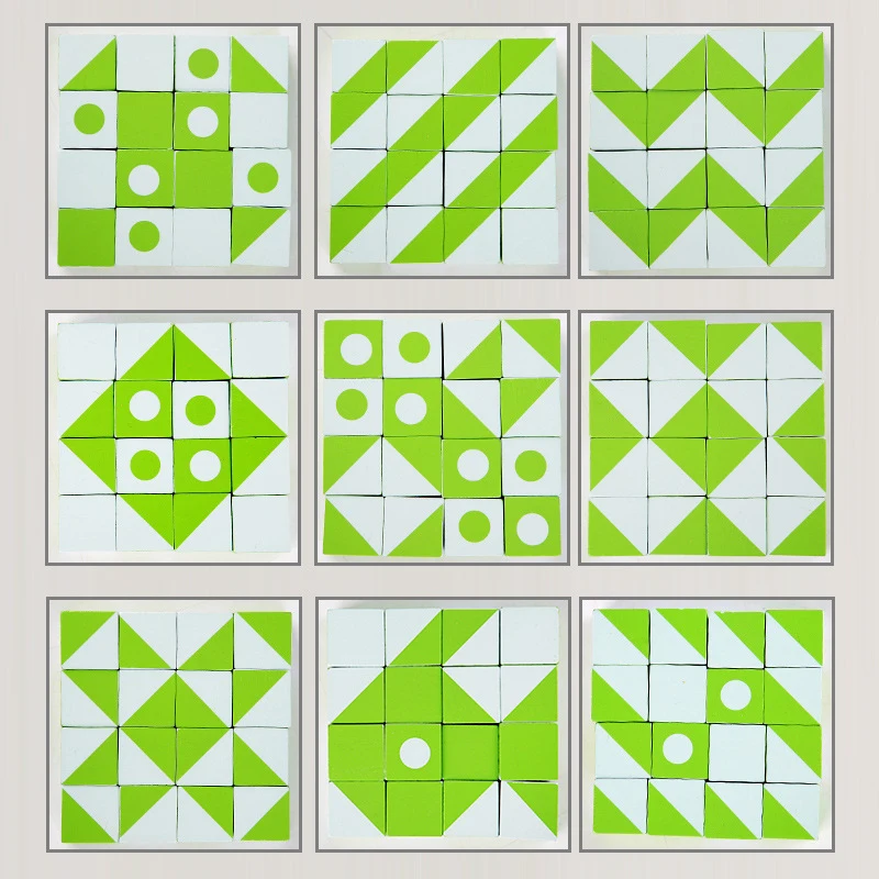 เกมกระดานไม้ 3 มิติ ฝึกทักษะการคิดเชิงตรรกะ คณิตศาสตร์ ของเล่นเสริมพัฒนาการ DIY สำหรับเด็ก