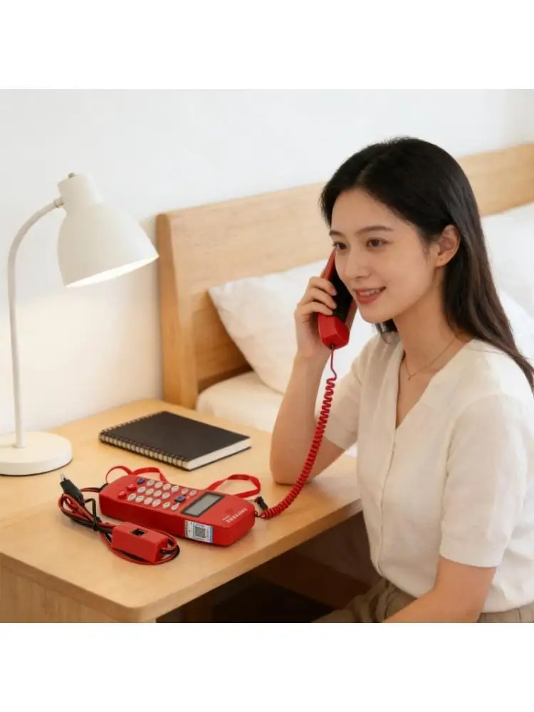 R53C Butt Test Tester Linemans Tool Cable Set with Connectors Telephone Test Set Telephone Phone Line Networks Cable Tester