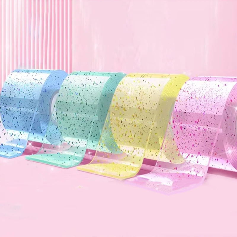 Bubble Tape Toys Adhesive Blowable Bubble Tapes Colorful Glitter Double-Sided High Sticky