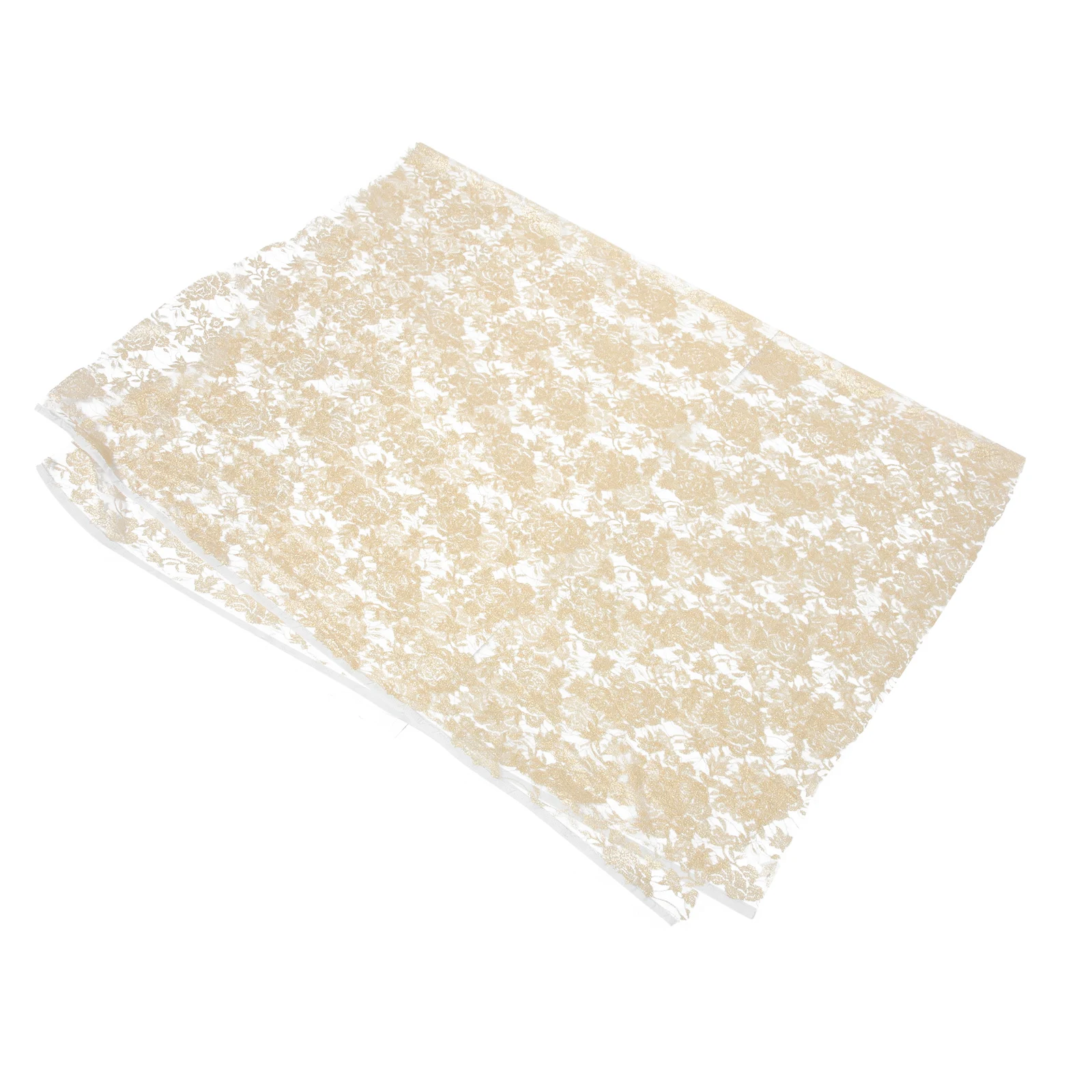 

Gold Lace Fabric Diy Wedding Dress Sewing Decorative Craft Material Soft Lightweight Cuttable Dress Trim For Clothes Headwear
