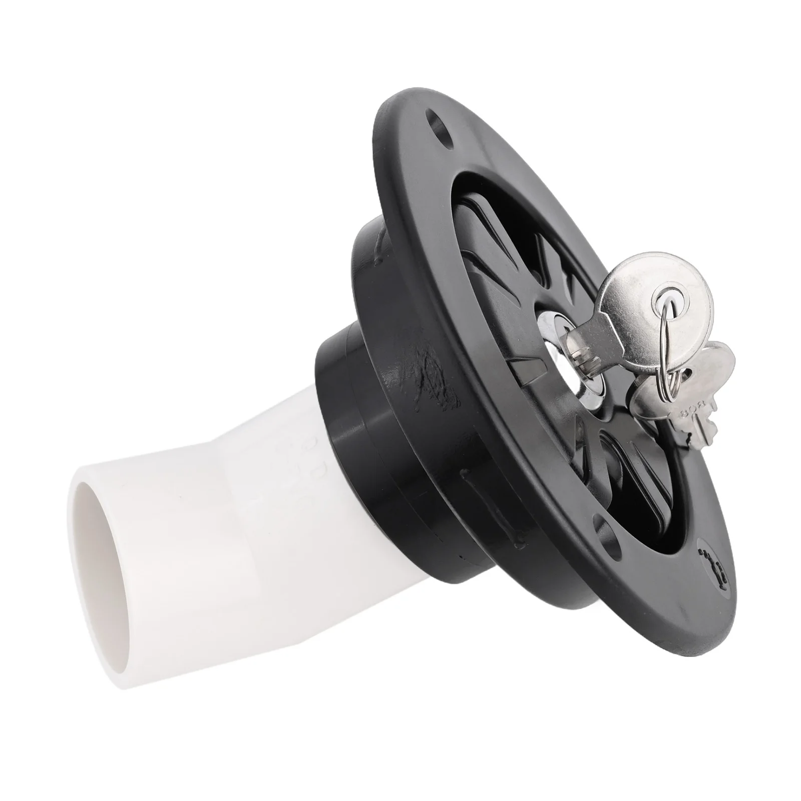 Gravity Fresh Water Fill Hatch Inlet Filter with Lockable Cap for RV Boat Camper Trailer and 40mm Barn Connection