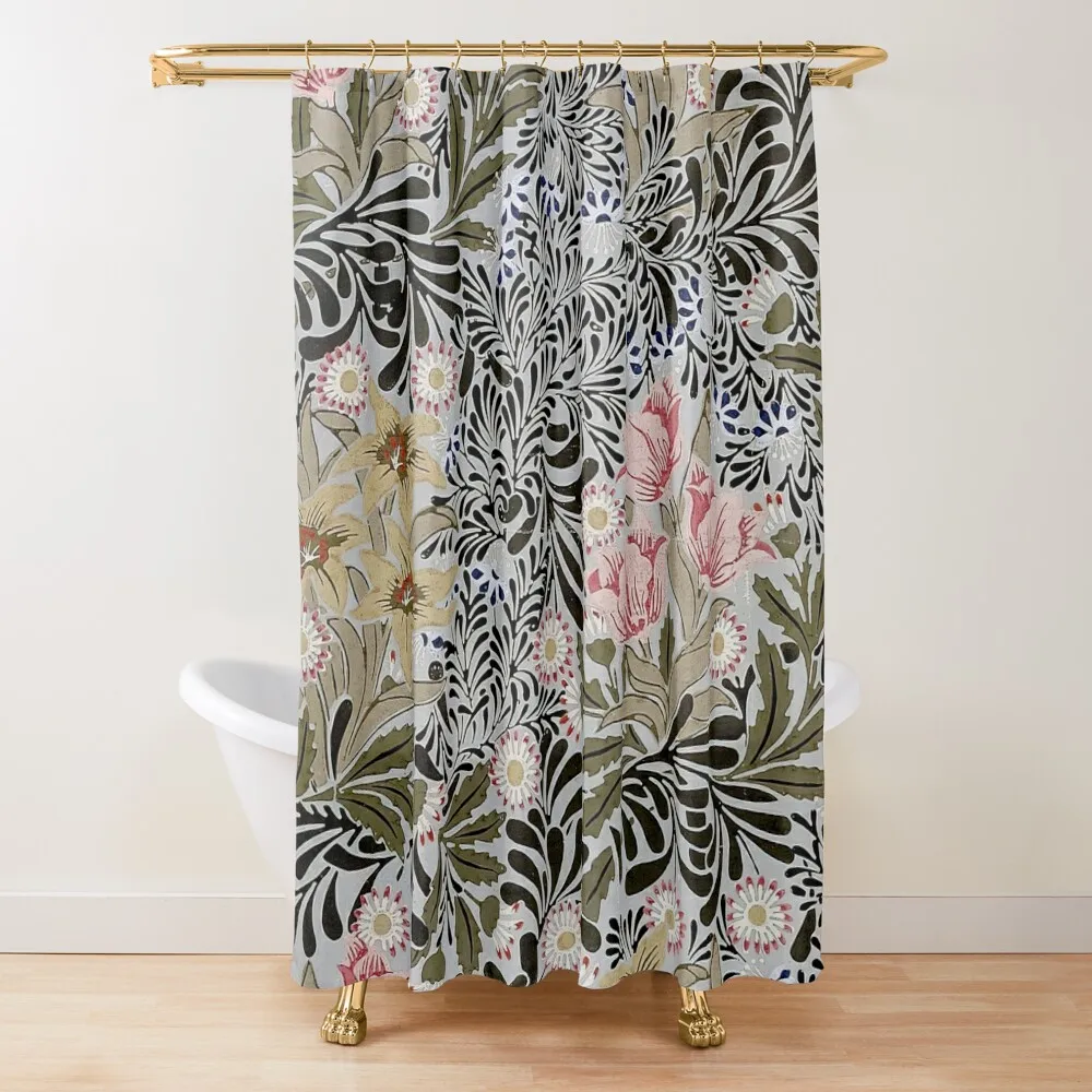 

William Morris Shower Curtain Bathtub Modern Bathroom Accessories Curtain