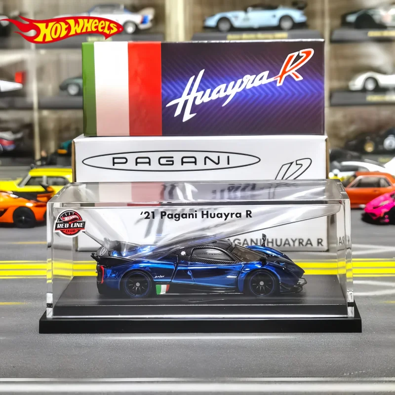 1/64 عجلات ساخنة الخط الأحمر RLC دييكاست نموذج سيارة باجاني هوايرا R 21 تحصيل نموذج سيارة غرفة زخرفة الصبي عيد ميلاد لعبة الهدايا