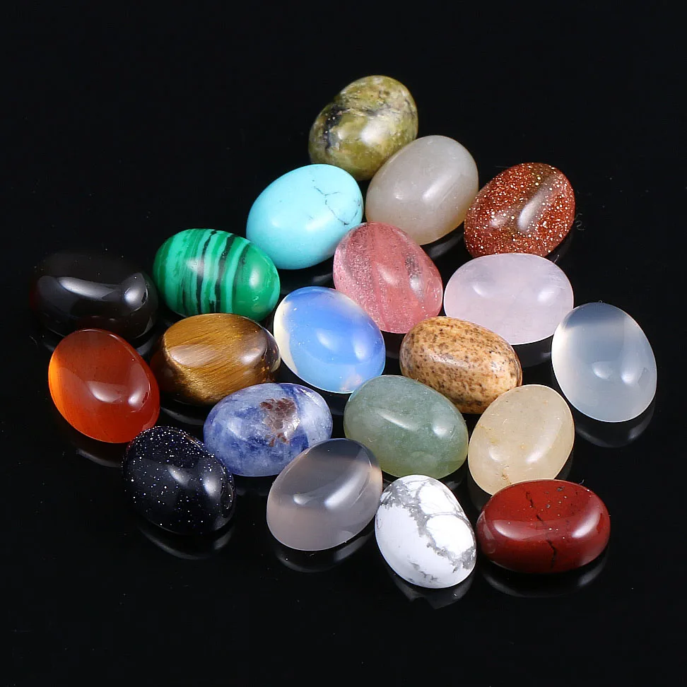 10 Kinds Size Jewelry Making Rings Necklaces Bracelet Accessories DIY Natural Semi Precious Stones Cabochon Beads Randomly Sent