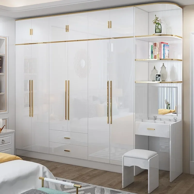 Weißgold Kleider schrank Designer Kleidung wasserdichte Kinder Kleider schrank Veranstalter nordischen Vestidor de Armario Abiertos Hotel möbel