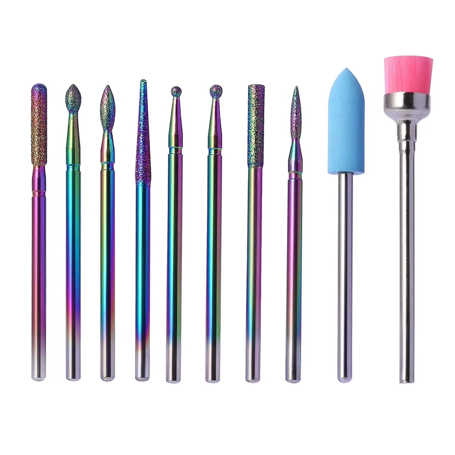 Functional Nail Polishing Grinding Head Kits Clean Foot Cuticle Nail Machine Nail Polishing Tool Drill Bits for Nails