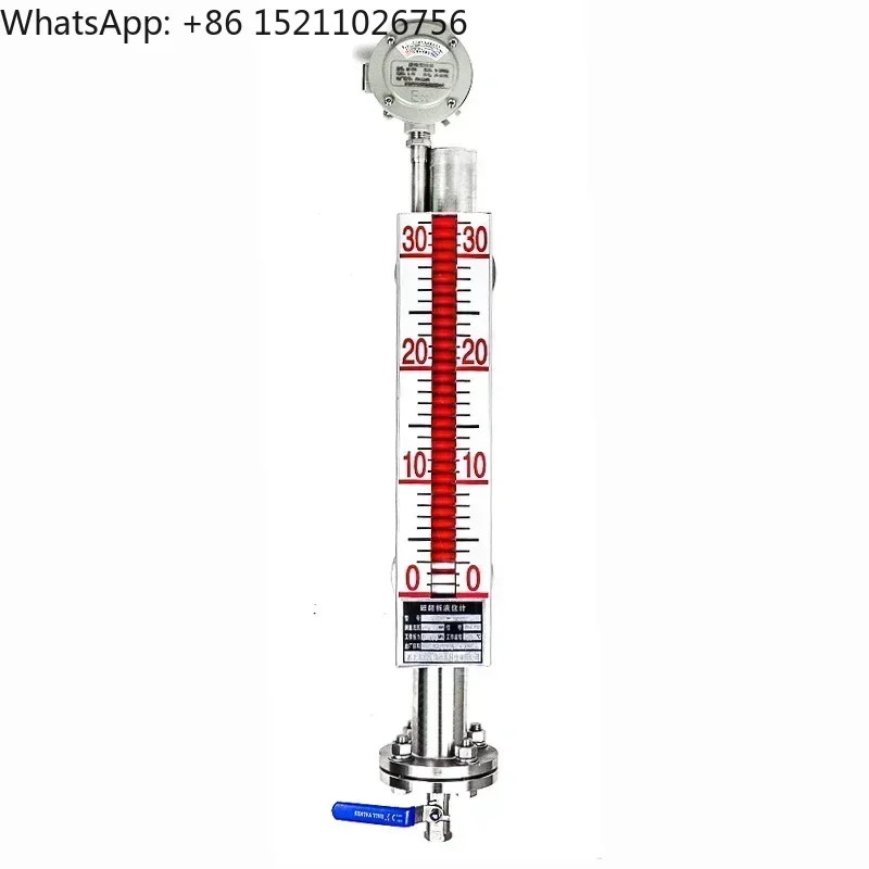 Float Ball Level Sensor Magnetic Level Indicator -20~350 Deg. C of Oil Tank Level Gauge 0.5m- 3 Meters HDL-500 CN;ANH