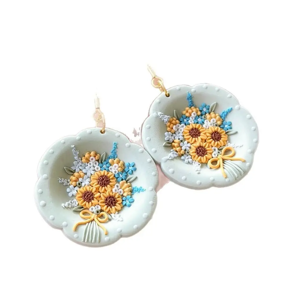 Scalloped Edge Plate Polymer Clay Cutters DIY Craft Simple 3D Plate Clay Earring Molds Unique Durable Polymer Clay Tools