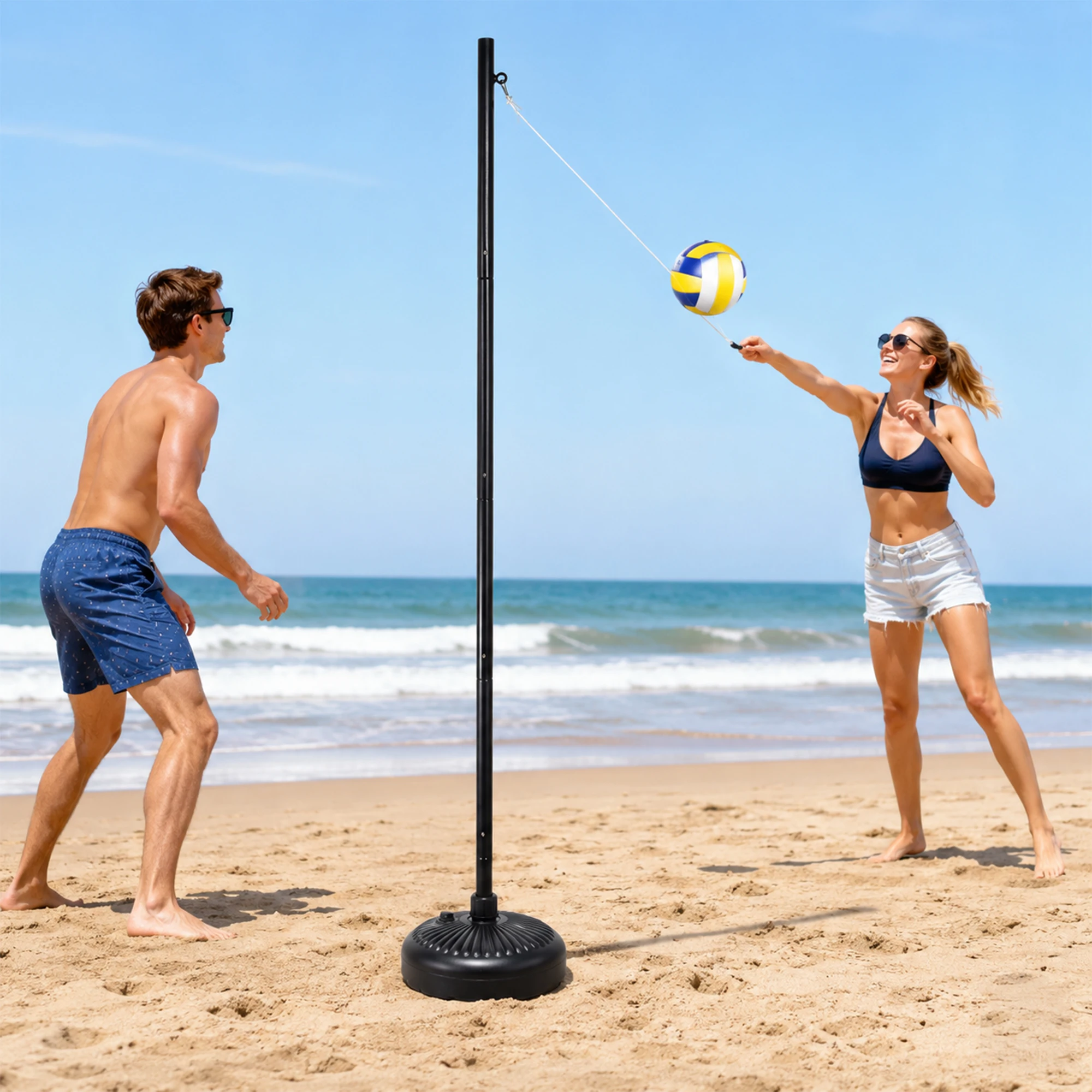Kids Yard Toys - Set Tetherball 271,5 cm, Tiang Logam