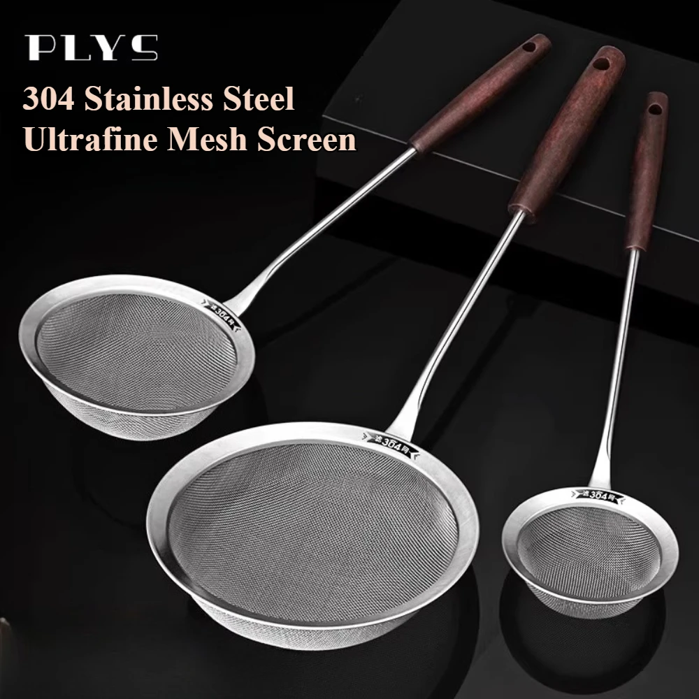 Peneira para Leite de Soja em Aço Inoxidável 304, Filtro Ultrafino para Cozinha Doméstica, Colher para Filtrar e Separar Óleo