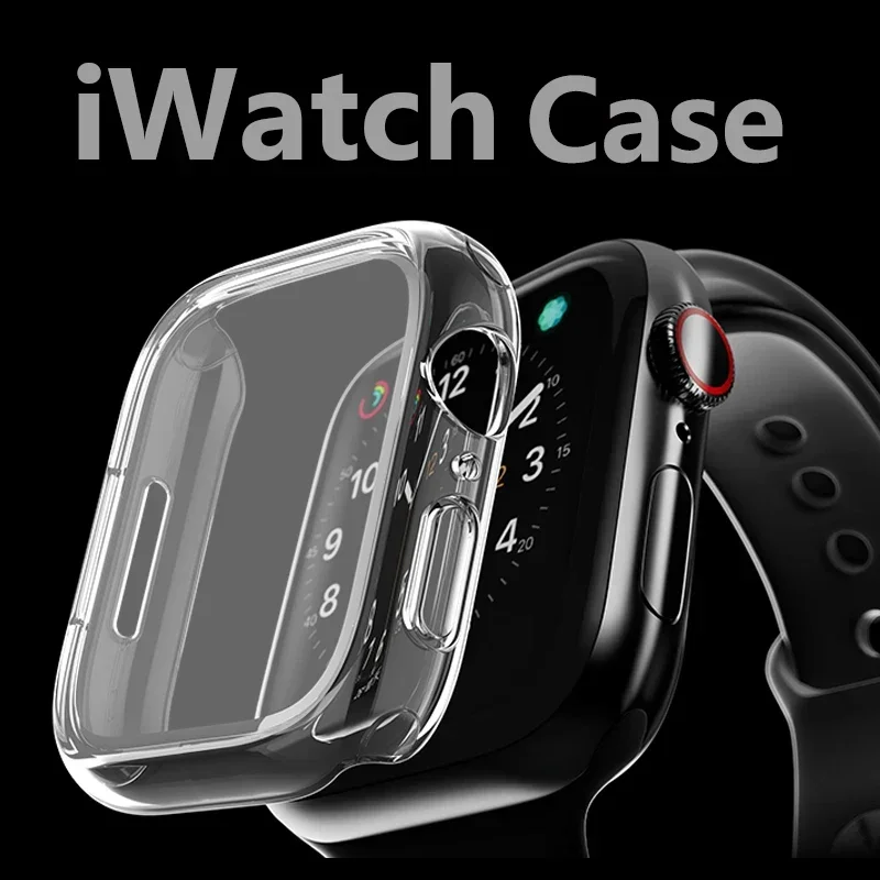 Uhrengehäuse für Apple Watch Ultra 2 3 49MM Series 9 8 7 SE 6 5 45MM 41MM 44MM 40MM Transparente Abdeckung Apple Watch Displayschutz