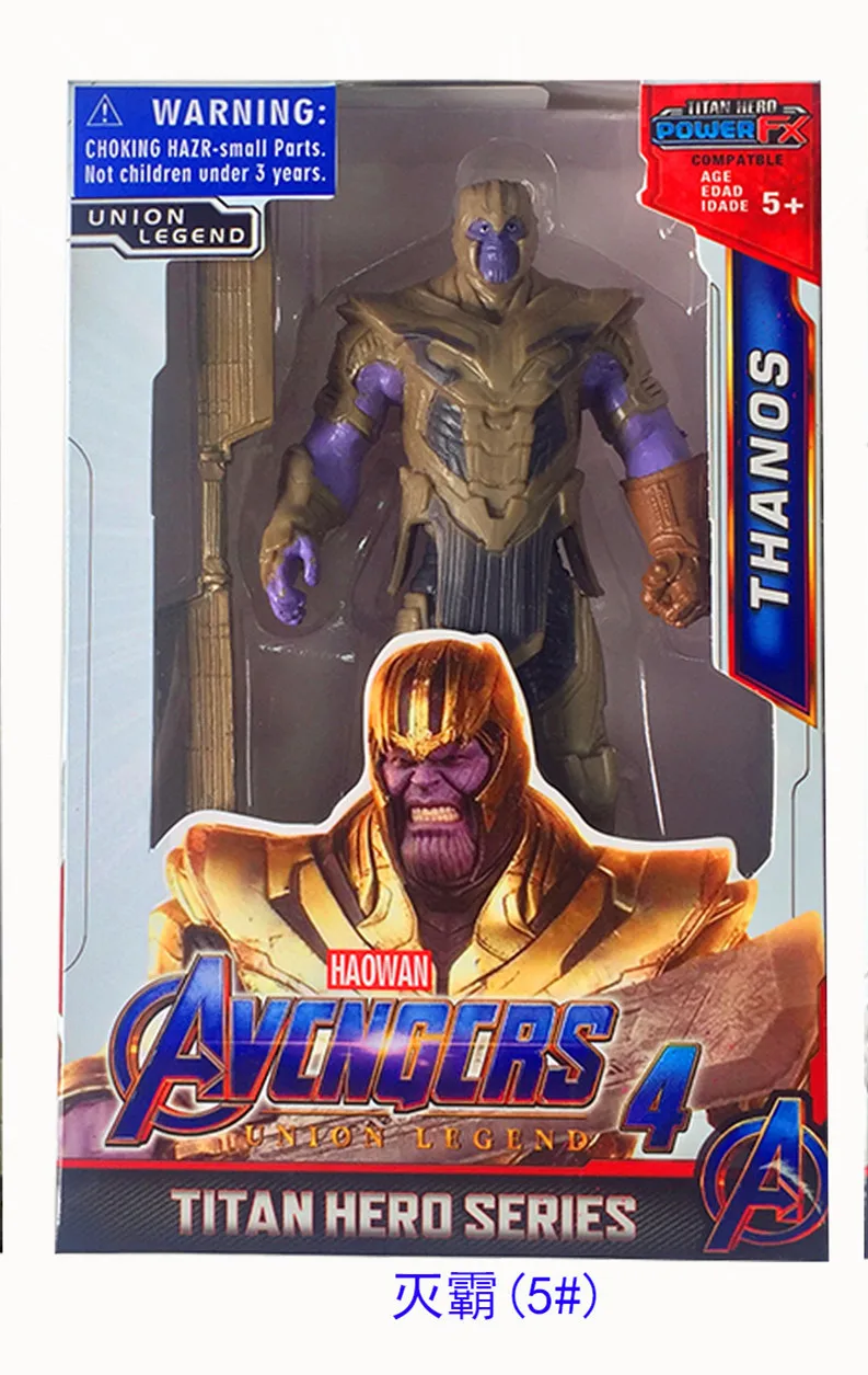 Hete Cartoon Led Thanos Black Panter Action Figure Marvel Captain America Thor Iron Man Hulk Avengers Kids Cadeau Speelgoed Model Decor