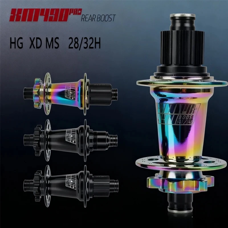 

Koozer XM490pro Rear Bicycle Hub HG/XD/MS Wheel Hub & 10-12 Speed Cr-Mo Steel Axle (5x141mm QR & 12x148mm Boost Thru) 28H/32H