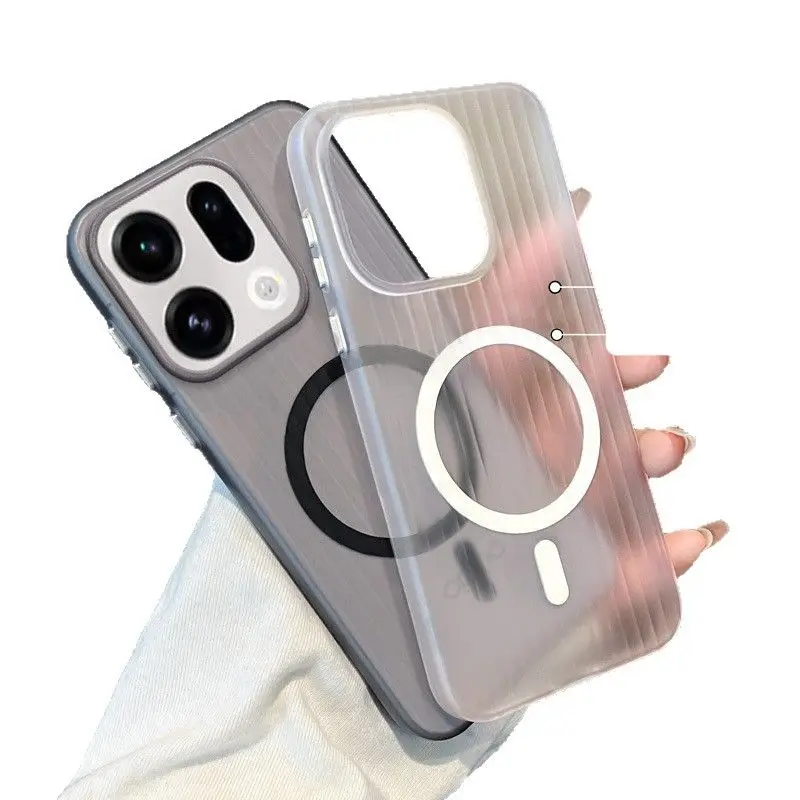 

Case For OPPO Find X9 Pro Magnetic Transparent Corrugated Lens Protector Cover For OPPO Find X9 Pro Shockproof Bumper Funda