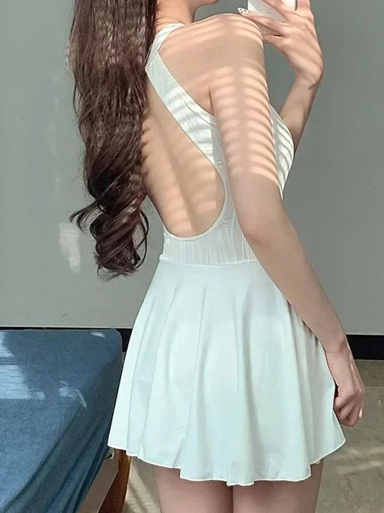 

OIINAA купальный костюм с открытой спиной для женщин, сетчатый купальник с перекрестной сеткой, платье, корейская мода, бикини, лето 209, новая сексуальная пляжная одежда