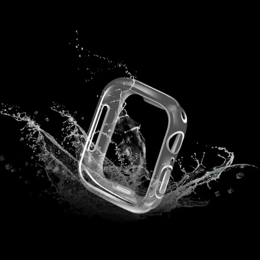 Silicone Protective Shell Case for Apple Watch Cover Series Ultra 11/10/9/8/7/6/5/4/3 38mm 40mm 41mm 42mm 44mm 45mm 46mm 49mm
