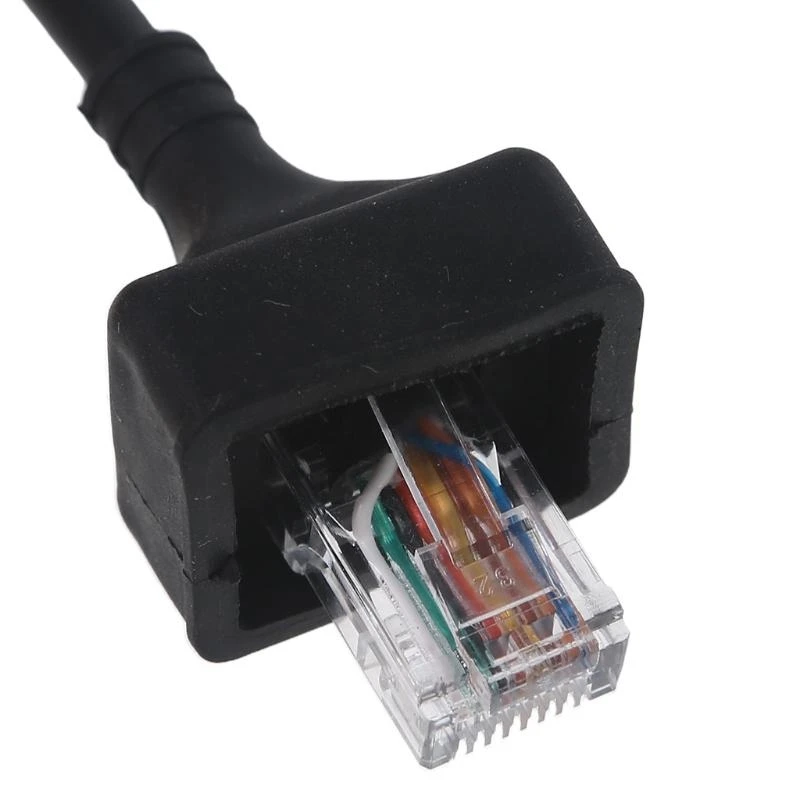 090F RJ-45 8 PIN إلى 8 Pin راديو سماعة ميكروفون مكبر الصوت لـ Mobile