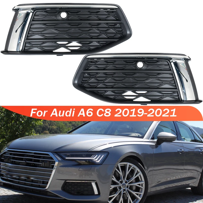 

Передняя противотуманная фара для Audi A6 C8 2019-2021, задняя крышка рамы переднего бампера, противотуманная фара, крышка противотуманной фары 4KD807647 4KD807648