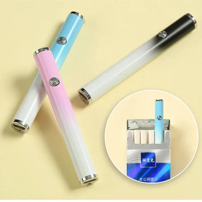 New Trendy Mini Metal USB Lighter Windproof Tungsten Wire Rechargeable Lighter Cute and High Aesthetic Smoking Gift