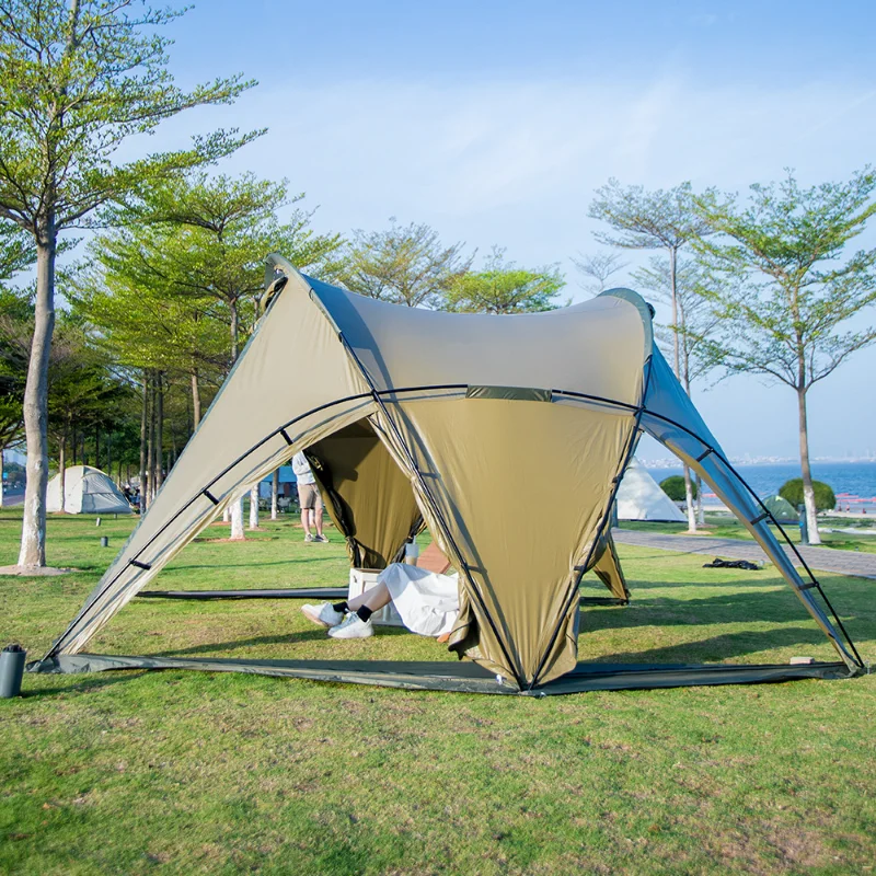 Imagem -03 - Outdoor Tactical Tent Portátil Túnel Tent Outdoor Camping Equipment Canopy Vento Chuva e Proteção Solar 58people