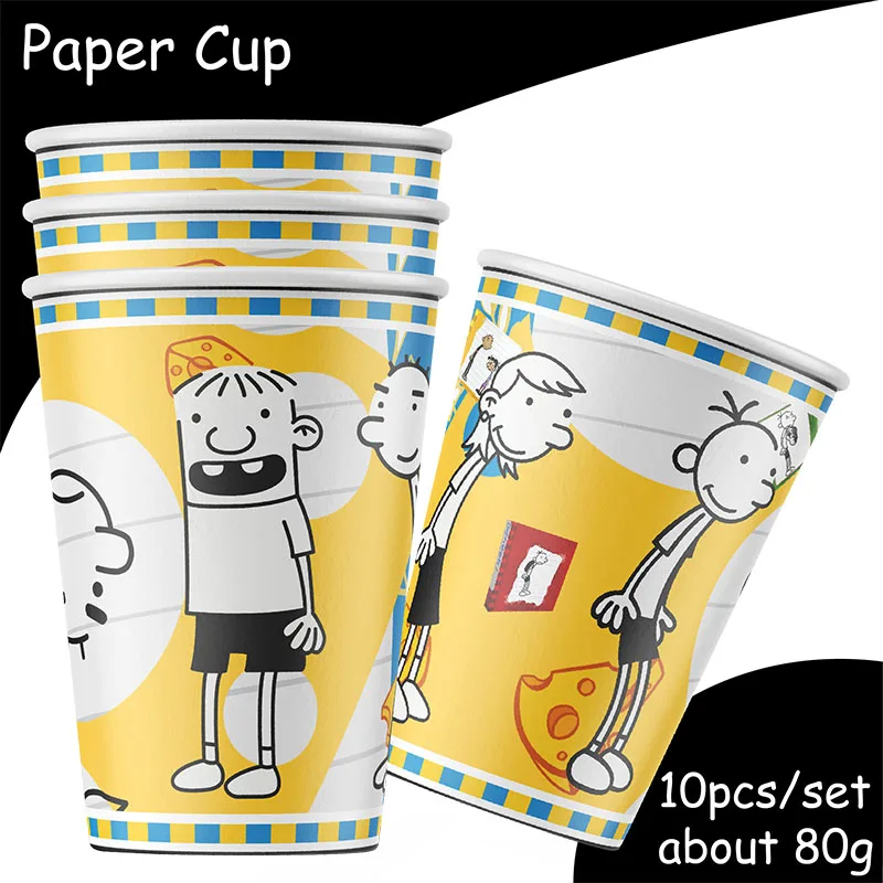 Diary of a Wimpy Kid Theme Birthday Party Disposable Tableware Cold Birthday Party Decorations Party Decoration Baby Shower