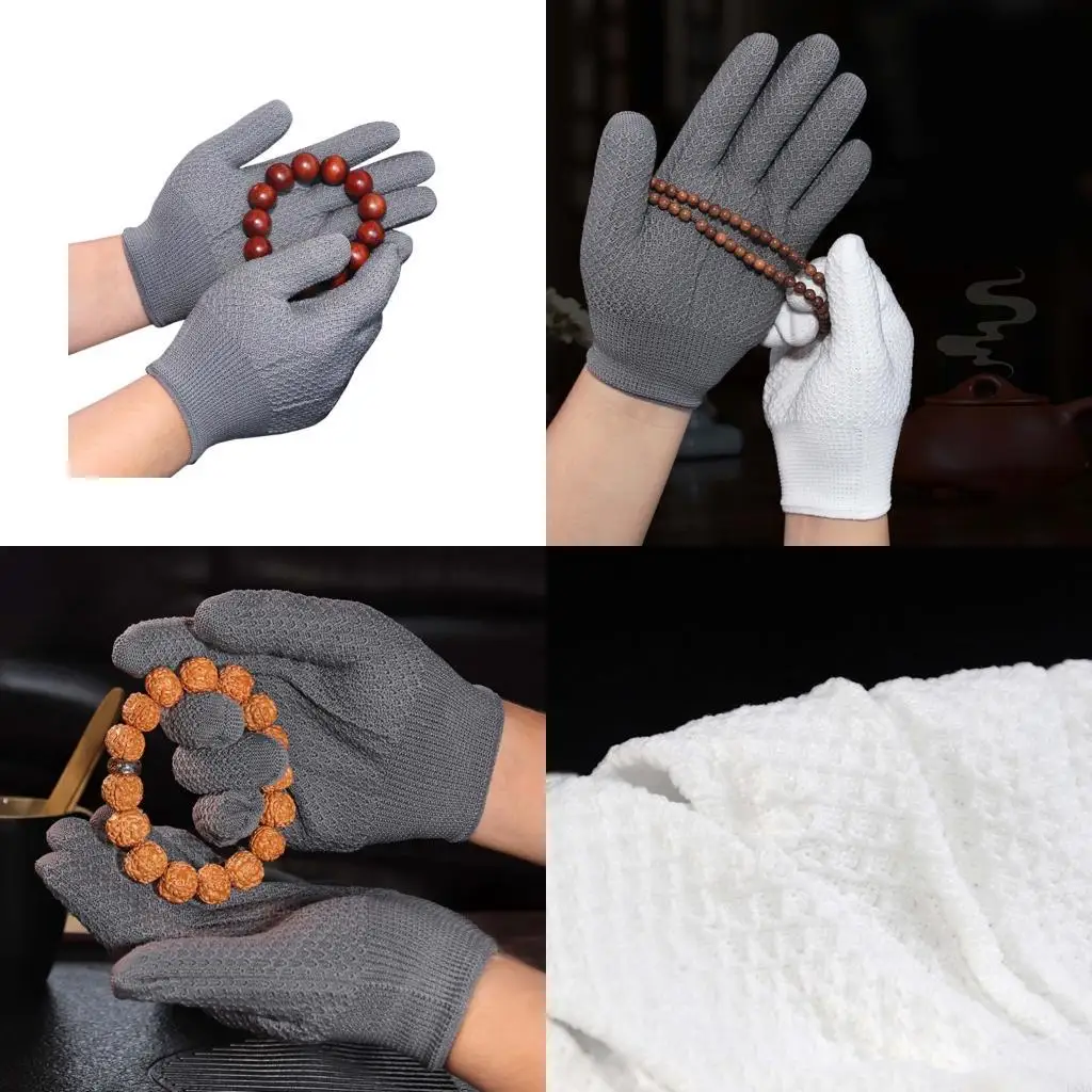 LXAA القفازات المقواة لتلميع حبات الألياف بناء المتانة 2x #1