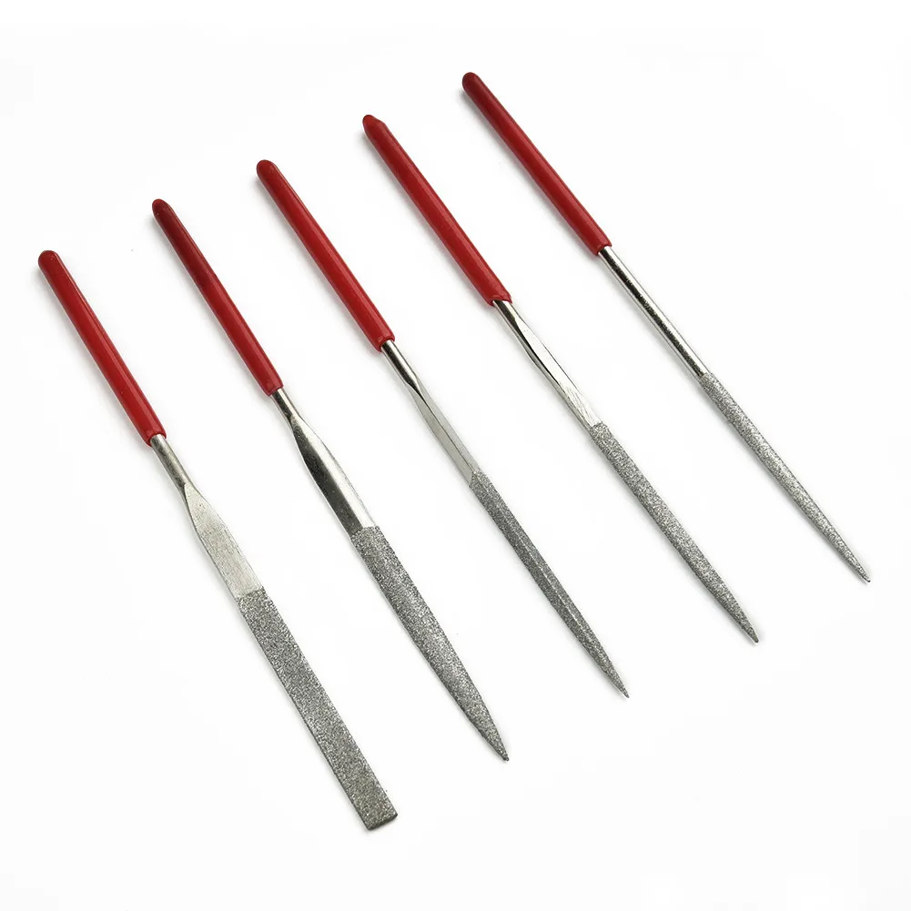 5pcs/Set Needle Files Wood Carving Tool For Carving Jewelry Diamond Glass Deburring Fixing Chipped Tile Ceramics Hand Tool