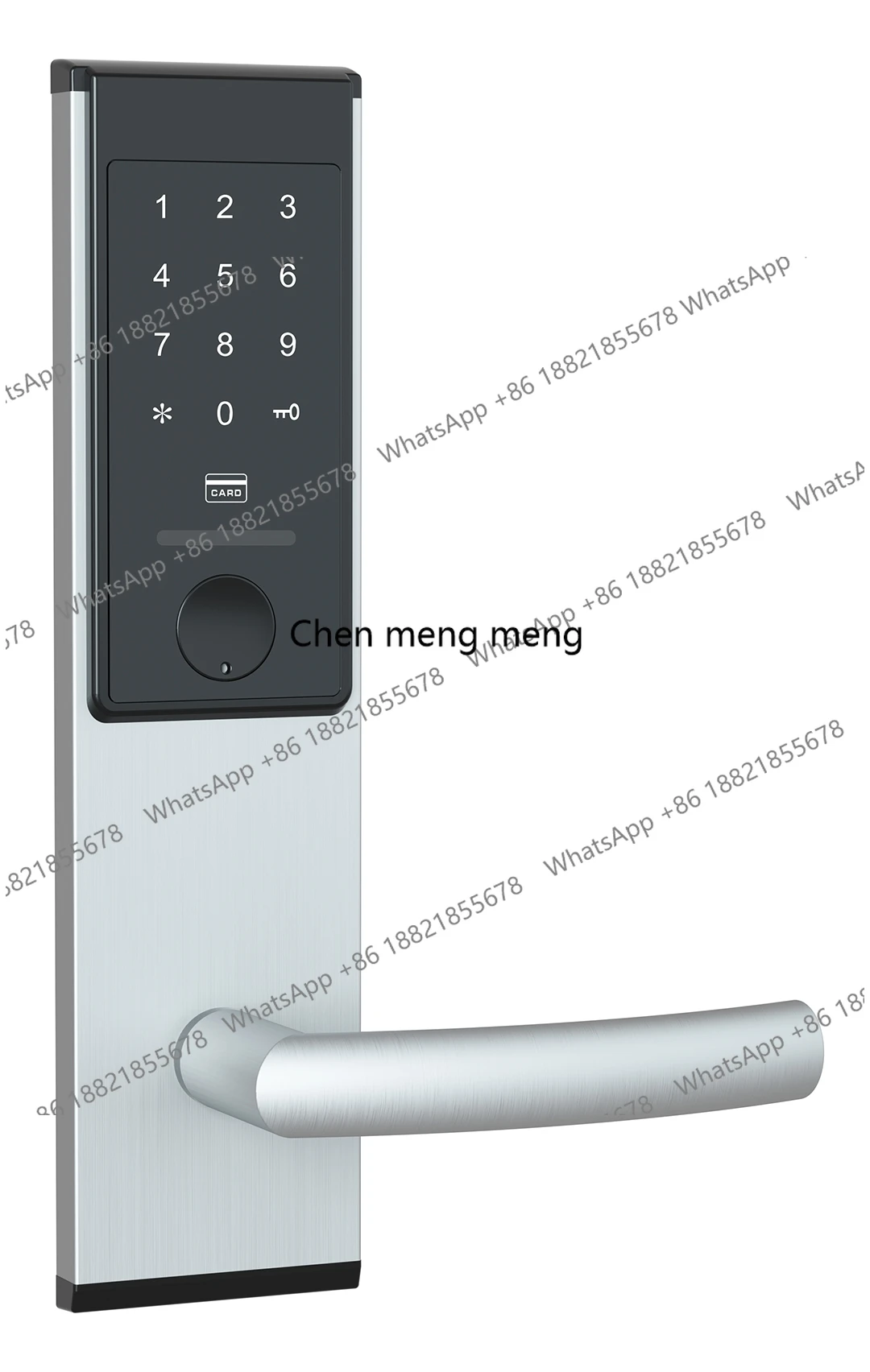 

Электронный умный замок с Bluetooth, паролем, магнитной картой и ручкой для бесключевого доступа. Идеально для умного дома и отелей.