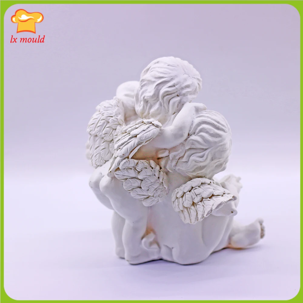 Nuovo 3D Read Angel Baby Silicone Cake Chocolate Decor Mold fai da te gesso resina candela stampo Wisdom Angels