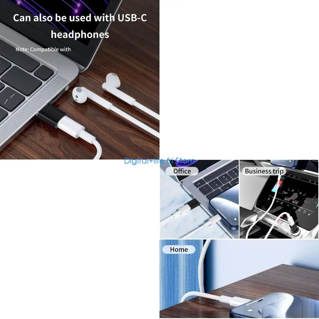 E06D Portable USB3.0 To Type C Adapter Converters Easy Installation Durability Aluminum Construction Supports QC3.0/AFC