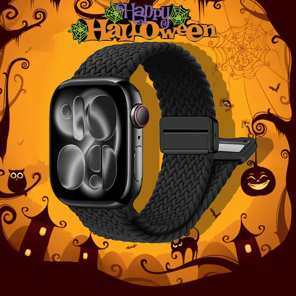 Geflochtene LOOP-Armbänder für Apple Watch 11/10 Band 42 mm 46 mm SE3 40 mm 44 mm magnetisches Correa-Armband Serie 9 7 6 8 45 mm 41/40 mm Band