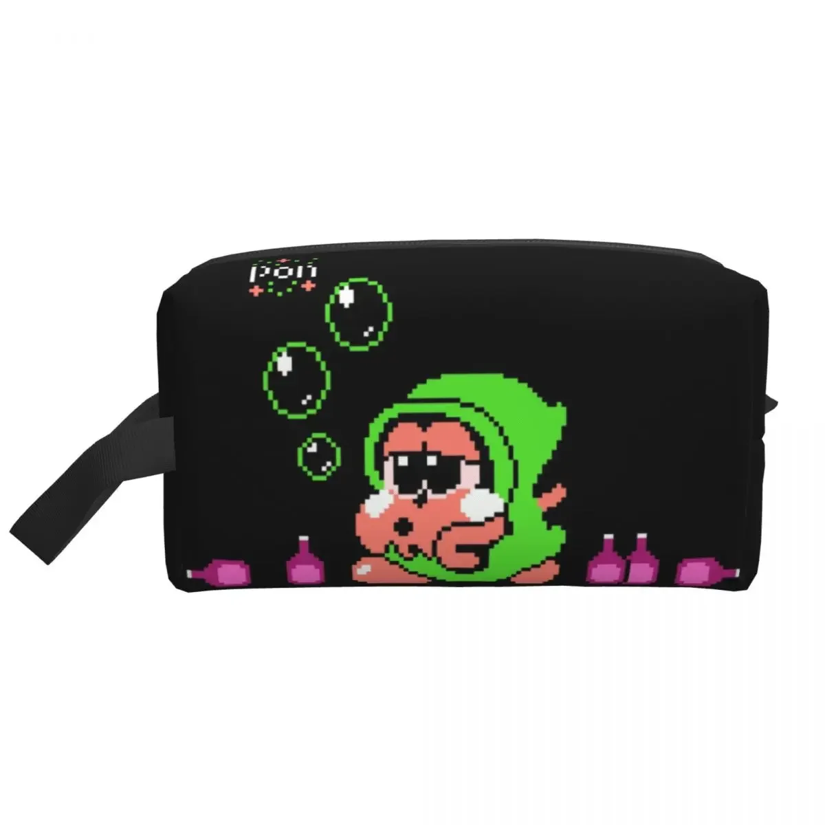 Fighting Games Bubbles Bobble Bag para Mulher Super Bêbado Travel Toiletry Bag, Maquiagem Cosmetic Bag, Armazenamento de Beleza, Kit Dopp, Moda