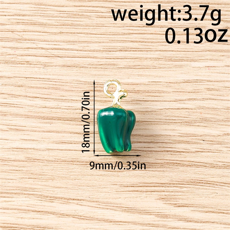 5pcs 9x18mm Cute Fruit Chilli Charms 3D Alloy Pepper Charms Pendants for Jewelry Making Necklaces Earrings Bracelets Accessoires